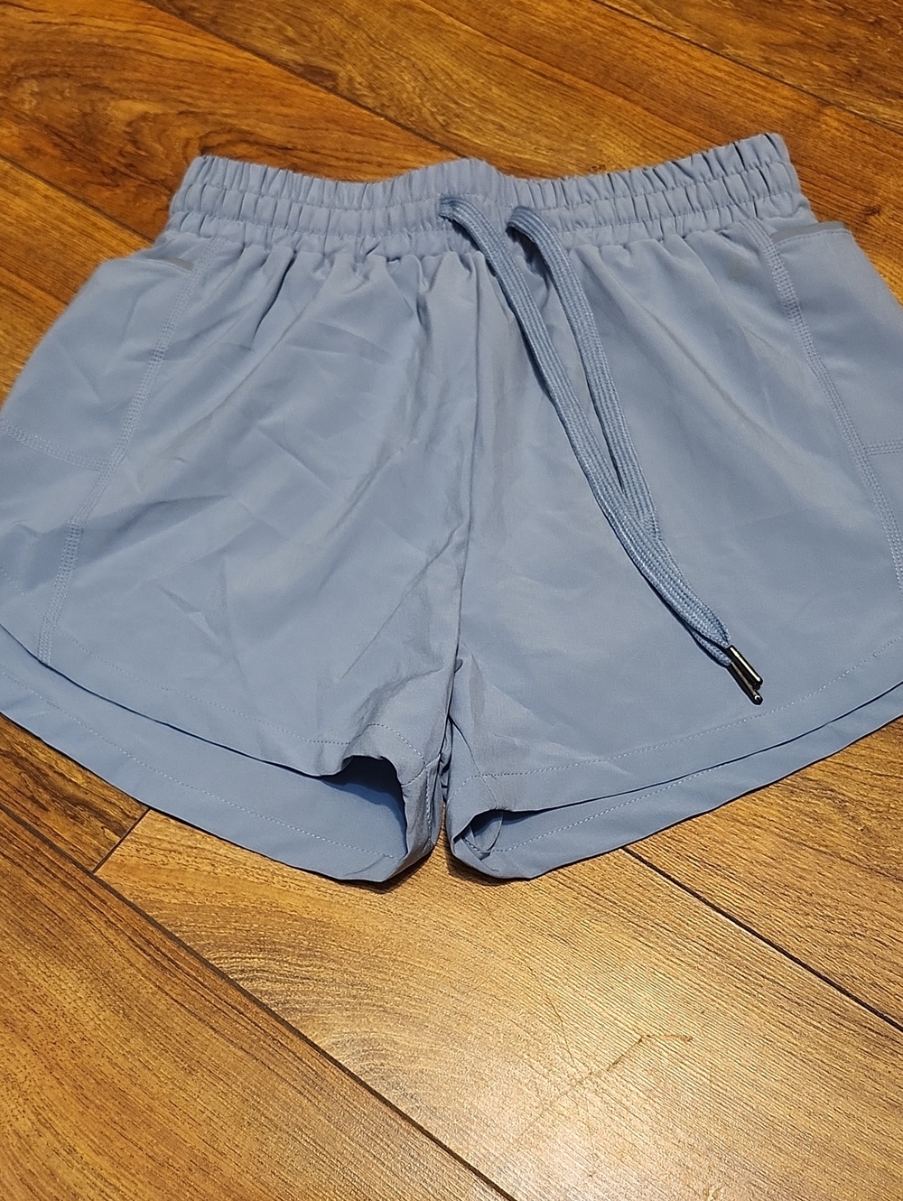 ❤️3 For 10.❤️Light Blue Women's Athletic Shorts with Drawstring